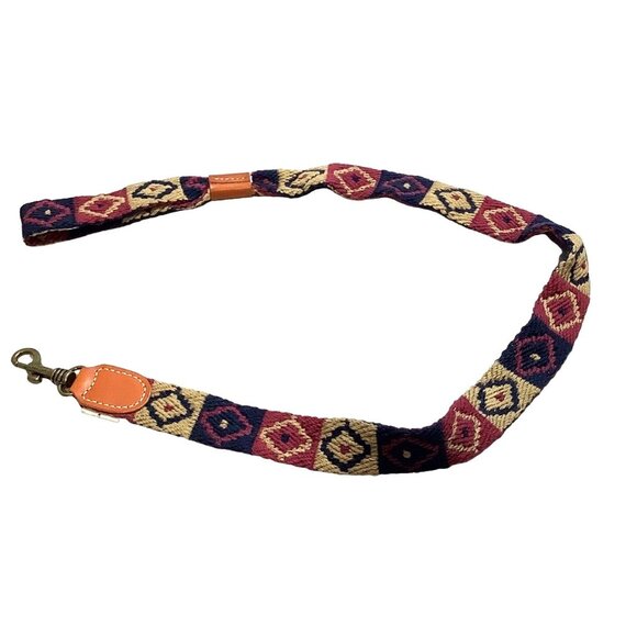 Dog Leash Aztec Pattern 3 feet Blue Tan Purple Sturdy Fluffy - Picture 2 of 5